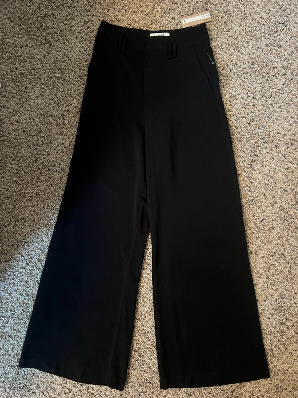 DO+BE Black Wide-Leg Flowy Women's Trousers